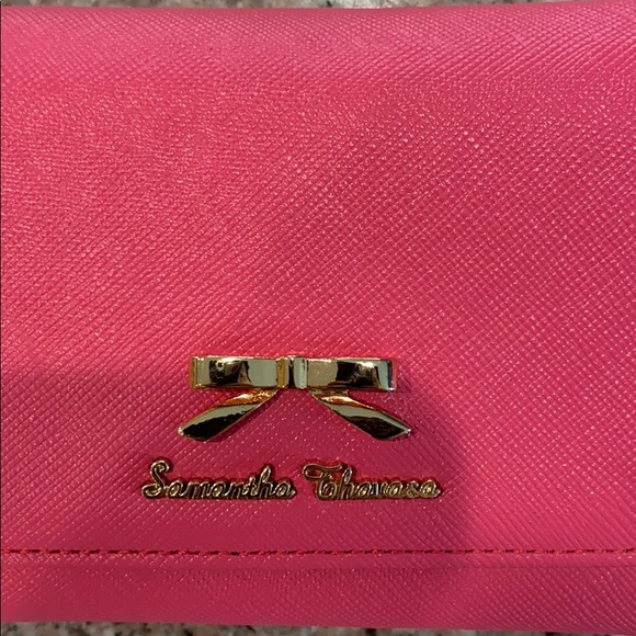 Samantha Thavasa pink saffiano leather wallet - Picture 2 of 9